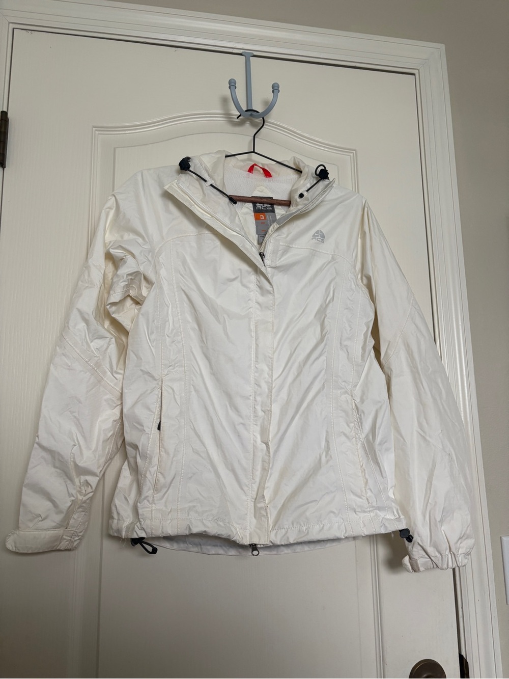 Vintage Nike ACG Outer Layer 3 Women's Hooded Shell Jacket White S Y2K